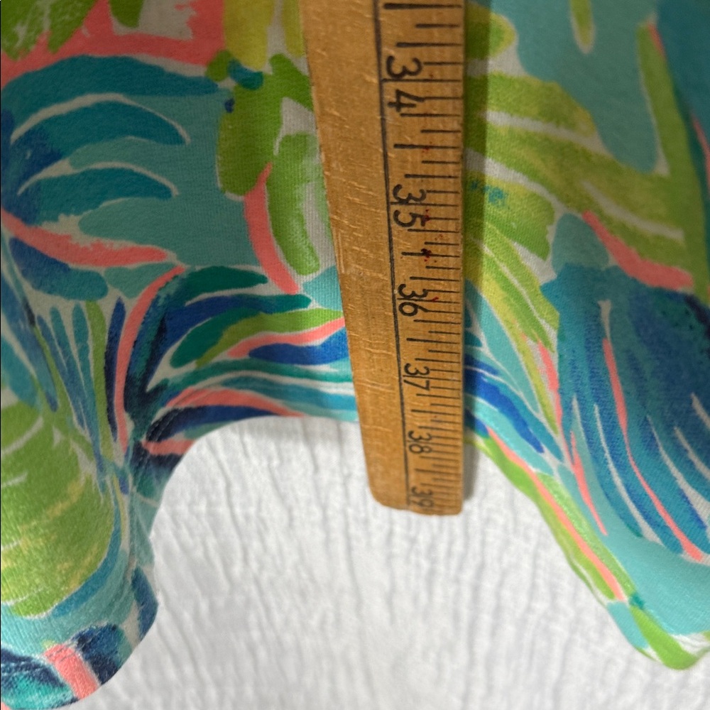 Lilly Pulitzer Aqua, Yellow & Blue Tropical Print Shift Dress - Picture 9 of 11